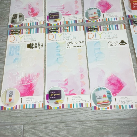 Art mind diy adhesive laser stencil bundle fabric craft shirts/ pillows / bag - Picture 4 of 16